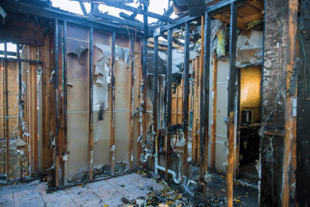 Professional Fire Damage Restoration technician working in Rosedale, MS